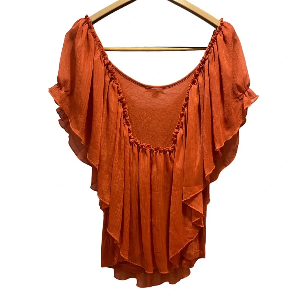 One world short sleeve boho top size small‎ - Picture 3 of 11